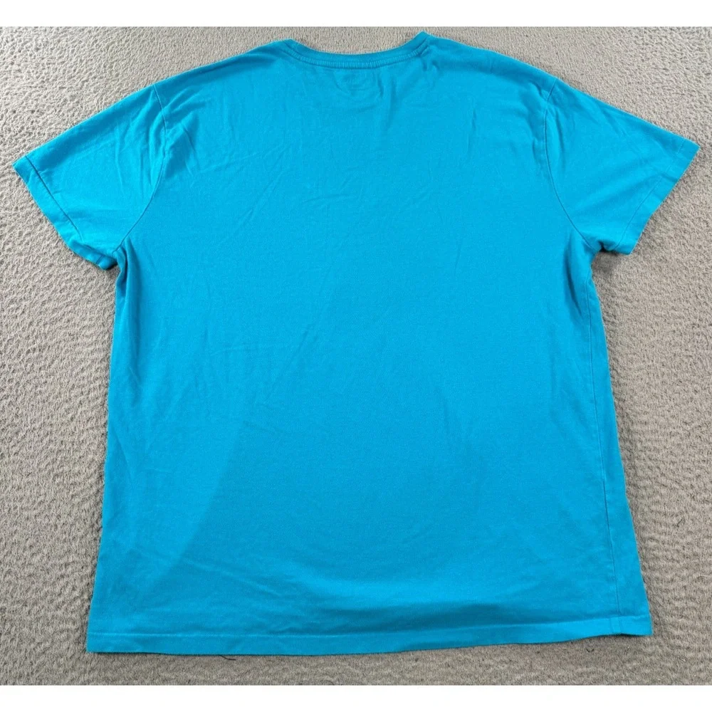 Polo Ralph Lauren Shirt Men's‎ Large Blue Classic Fit Big Pony Graphic Tee